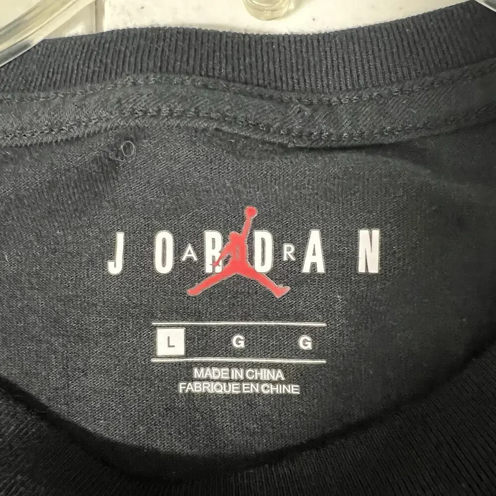 Air Jordan UNITE Tee Shirt - No Cuts No Glory - Long Sleeve Black Size Large